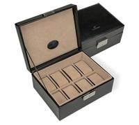 Windrose Merino Uhrenkassette für 8 Uhren 19 cm schwarz