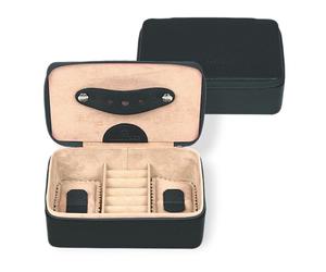 Windrose Schmuckdose Beluga/Leder (schwarz-legacy)