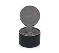 Windrose Schmucketui Nappa - Kleines Schmucketui rund - Schwarz