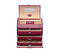 Windrose Schmuckkoffer Merino Rot Schmuckkoffer