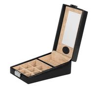 Windrose Merino Schmuckkoffer 12 cm schwarz