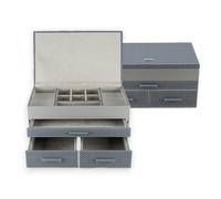 Windrose Calma Schmuckkasten groß Grau Schmuckkoffer