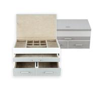 Windrose Calma Schmuckkasten 31 cm weiss