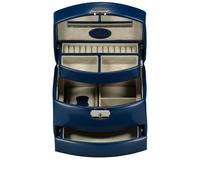 Windrose Schmuckkasten merino mit drei Etagen Dunkelblau Damen