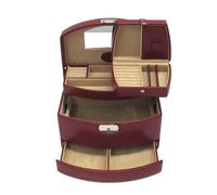 Windrose Schmuckkoffer Merino dunkelrot (36920)