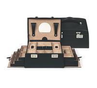 Windrose Schmuckkoffer Beluga/schwarz (Leder)