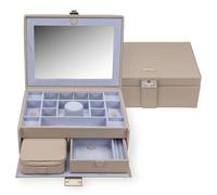 Windrose Schmuckkoffer L mit Einsatz Corbello/taupe