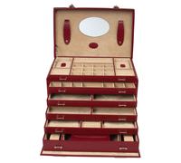 Windrose Schmuckkoffer Merino 3347 rot