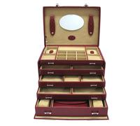 Windrose Schmuckkoffer Merino 803668 rot