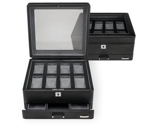 Windrose Tempora - Uhrenkoffer (für 8 Uhren) 26.5 cm (schwarz)