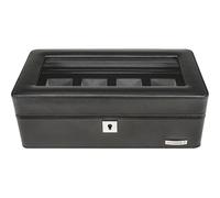 Windrose Uhrenkoffer Tempora für 4 Uhren 26,5 cm Schwarz