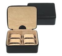 Windrose Uhrenkassette Beluga/schwarz (Leder) - Hochwertige Handarbeit - Breite 19 cm - Leder