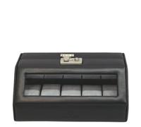 Windrose Uhrenkoffer Nappa Schwarz Schmuckkassette