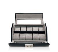 Windrose Uhrenkoffer Nappa - Uhrenkoffer - Schwarz