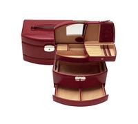 Windrose Schmuckkoffer Merino dunkelrot (36920)