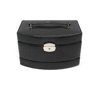 WINDROSE Merino Schmuckkoffer Automatik Groß + Etui Schwarz