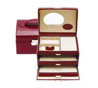 Windrose - Windrose Schmuckkoffer klein Merino rot Rot