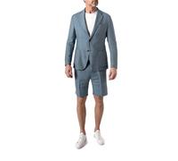 Windsor Anzug Herren Slim Fit Leinen blau, 48