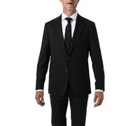 Windsor Sakko Herren Regular Fit Reverskragen Schurwoll-Stretch schwarz, 54