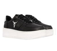 Windsor Smith, Rich Leather Platform, Keilabsatz Leder Mode Casual Fashion, Schwarz Silber Weiß, 38 EU