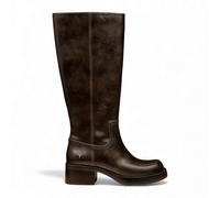 Windsorsmith Damen-Reitstiefel aus espressobraunem Kunstleder, kniehoch - Technik EU41
