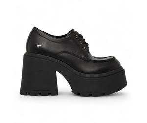 Windsorsmith Damen-Schnürschuhe aus schwarzem Leder mit dicker Plateausohle - Starcrossed EU 38 / UK 5