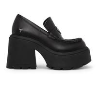 Windsorsmith Damen-Slipper Aus Schwarzem Leder Mit Plateausohle - Spolied
