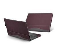 (Wine Red, For HP Pavilion X360 Convertible 14-dy) Stoßfeste Schutzhülle aus Leder für Laptops
