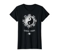 Wing Chun Kung Fu, Yin Yang, Rückendruck Preisgünstiges Grafik-T-Shirt, Damen, Schwarz, XS