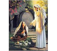 Wingkin Kreuzstich Stickpackungen Maria und Jesus 11CT Erwachsene Sticken Set,DIY Stickbilder Vorgedruckt Kreuzstich für Anfänger Home Decor （40x50cm ）