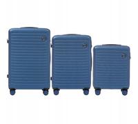 Wings COOT Kofferset 3-teilig Hartschale ABS+ mit Zahlenschloss und 360° Doppelrollen - Reisekoffer Set S M L