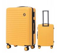 Wings COOT Reisekoffer 24 Zoll Hartschale ABS+ mit Zahlenschloss und 360° Doppelrollen - mittelgroßer Koffer M 63L leicht stabil
