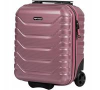 Wings Crake Kleiner Kabinenkoffer 16", Kostenloses Handgepäck Für Flugzeuge, 4 Drehbare Räder, 100% POLICARBON Unzerstörbar, Rosa