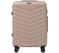 Wings Koffer Hartschale | Reisekoffer & Trolleys | Ultraleicht Rollkoffer mit Rollen | Koffer Trolley Handgepäck | Hartschalenkoffer Mit Schloss | für Flugzeug (Braun, 64x45x26 cm)