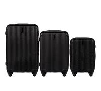 Wings Koffer-Set 3 Teile Hartschale Egret 2.0 Handgepäck M L Reisekoffer Trolley 360° Rollen Schwarz