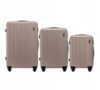 Wings Koffer Set Harrier 3-teilig mit Spinner Rollen, Hartschalenkoffer S M L, Reisekoffer ABS+ mit Zahlenschloss