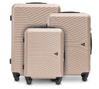 WINGS Merlin Kofferset, 3-teilig, aus 100 % Polycarbonat, CHAMPAGNE Champagner