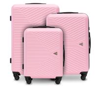 WINGS Merlin Kofferset, 3-teilig, aus 100 % Polycarbonat, HELLROSA rosa