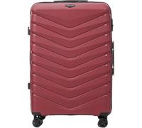 WINGS PHOENIX Kofferset S M L - Hart-Polypropylen - 4 Rollen 360° - Zahlenschlösser - leichte geräumige Reisekoffer auf Rollen, rot red, L, Koffer