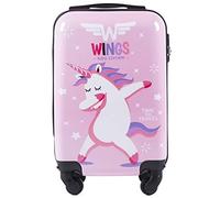 Wings Reisekoffer Kinder 51 x 33 x 20 cm | Robustes Polycarbonat 4-Rollen Trolley | Coded Lock kinderfreundlicher ergonomischer Griff | Leicht farbenfrohes Design | innere Sicherungsgurte