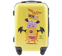 Wings Reisekoffer Kinder 55 x 37 x 21 cm | Robustes Polycarbonat 4-Rollen Trolley | Coded Lock kinderfreundlicher ergonomischer Griff | Leicht farbenfrohes Design | innere Sicherungsgurte
