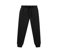 WINKIKI Kids Wear Unisex Kinder Jungen Mädchen Hose Sweatpants Trainingshose mit Kordelzug und Seitentaschen aus 100% Baumwolle - Schwartz - 158