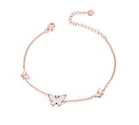 WINNICACA Schmetterling Opal Armband S925 Sterling Silber Roségold Armreif Schmuck für Frauen Mädchen Muttertag