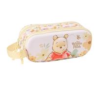 WINNIE THE POOH - Doppeltes Federmäppchen für Kinder, ideal für Kinder im Schulalter, bequem und vielseitig, Qualität und Widerstandsfähigkeit, 21 x 6 x 8 cm