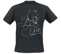 Winnie The Pooh Outline Sketch T-Shirt schwarz in M