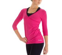 WINSHAPE Damen 3/4-arm Shirt WS3 in Wickeloptik,Fitness, Yoga-Pilates, Freizeit