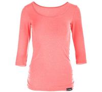 3/4-Arm-Shirt WINSHAPE "WS4", Damen, Gr. XL, rot (neon coral), 48% Baumwolle, 48% Polyester, 4% Elasthan, Rundhals, 3/4-Ärmel, Shirts (12678247-XL) neon coral