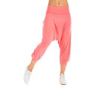 WINSHAPE Damen 3/4-haremshose Wbe7 Unisex Dance Fitness Freizeit Sport Trainingshose, Neon Coral, S EU