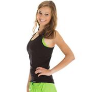 Tanktop WINSHAPE "Cotton Tanktop WVR24", Damen, Gr. XL, schwarz, 48% Baumwolle, 48% Polyester, 4% Elasthan, Rundhals, ohne Ärmel, Tops, mit Racerback (69972038-XL) schwarz