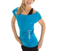 Oversize-Shirt WINSHAPE "WTR12", Damen, Gr. XS, blau (türkis), 90% Baumwolle, 10% Elasthan, U-Boot-Ausschnitt, Shirts, Dance-Style (11264755-XS) türkis